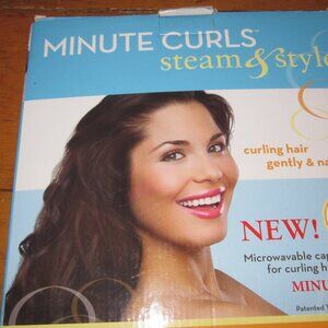 Minute Curls steam and style hair in minuted no damage microwwave thermal cap
